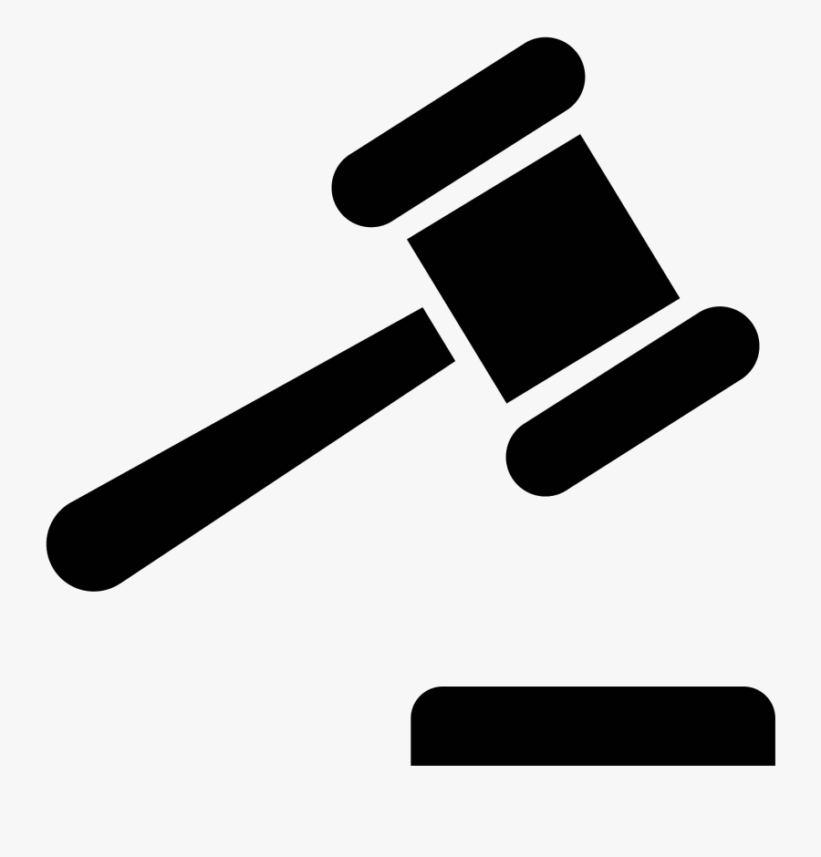 The Icon Is A Simple Line Drawing Of A Gavel Facing - Tender Icon, Transparent Clipart