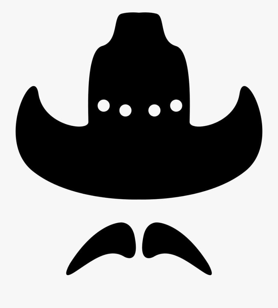 Cowboy Silhouette Facial Hair Clip Art - Logo De Sombrero Vaquero, Transparent Clipart