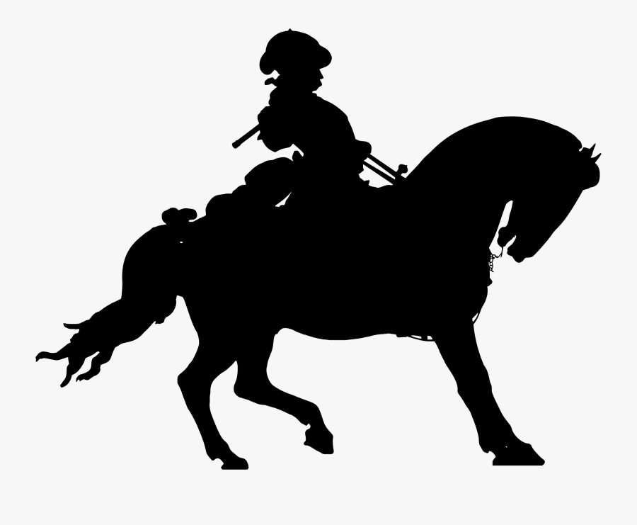 Cowboy Rider Silhouette Png Image - Silhouette Of Man On Horse, Transparent Clipart
