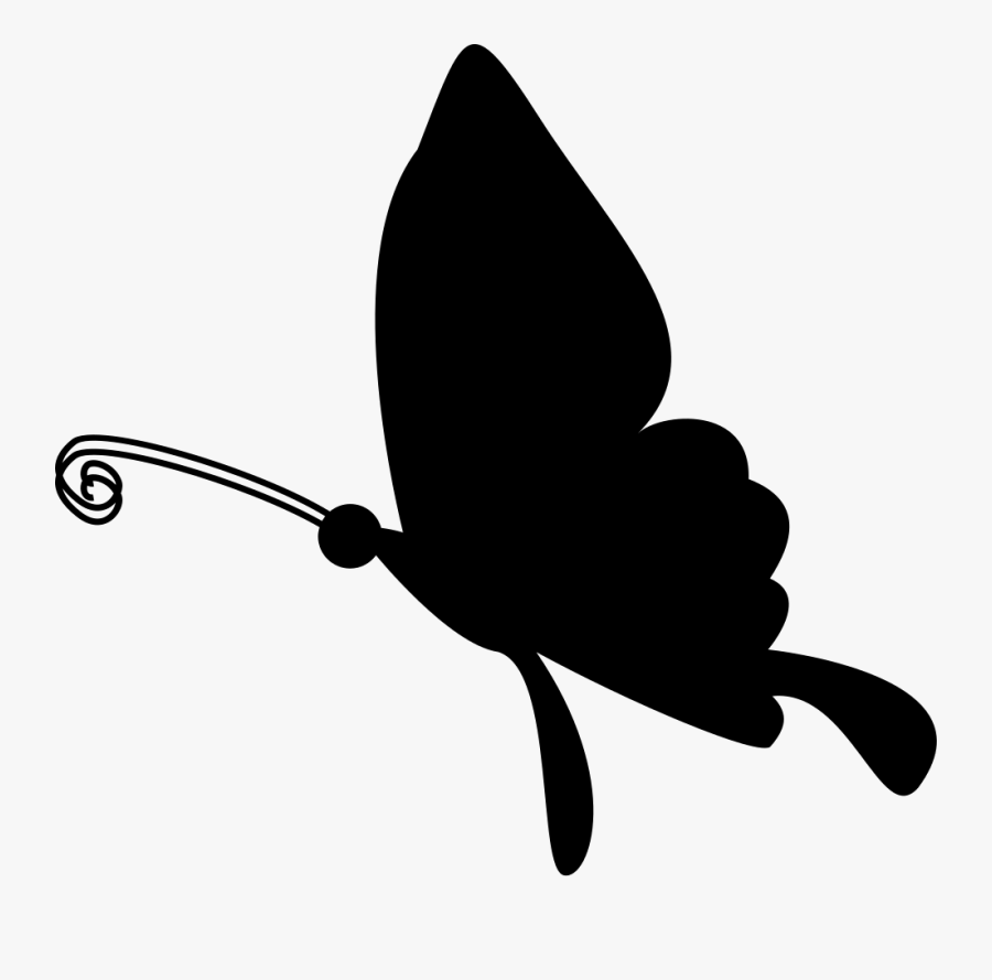 Clip Art Butterfly Flying Silhouette - Butterfly Shape Flying, Transparent Clipart