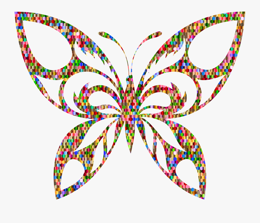 Transparent Png Colors - Butterfly Silhouette Free Download, Transparent Clipart