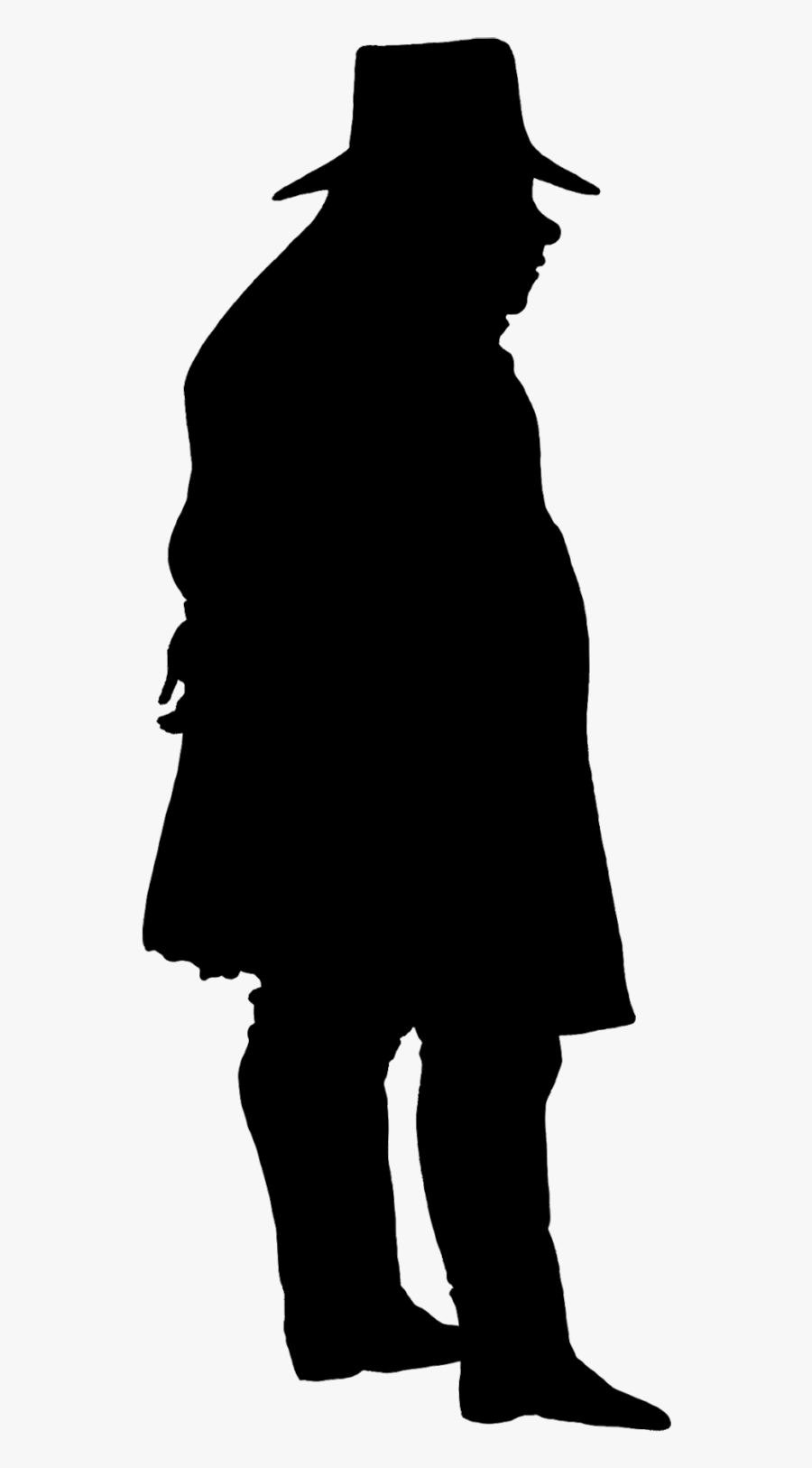 Victorian Era Silhouette Gentleman Clip Art - Old Man Silhouettes Png, Transparent Clipart