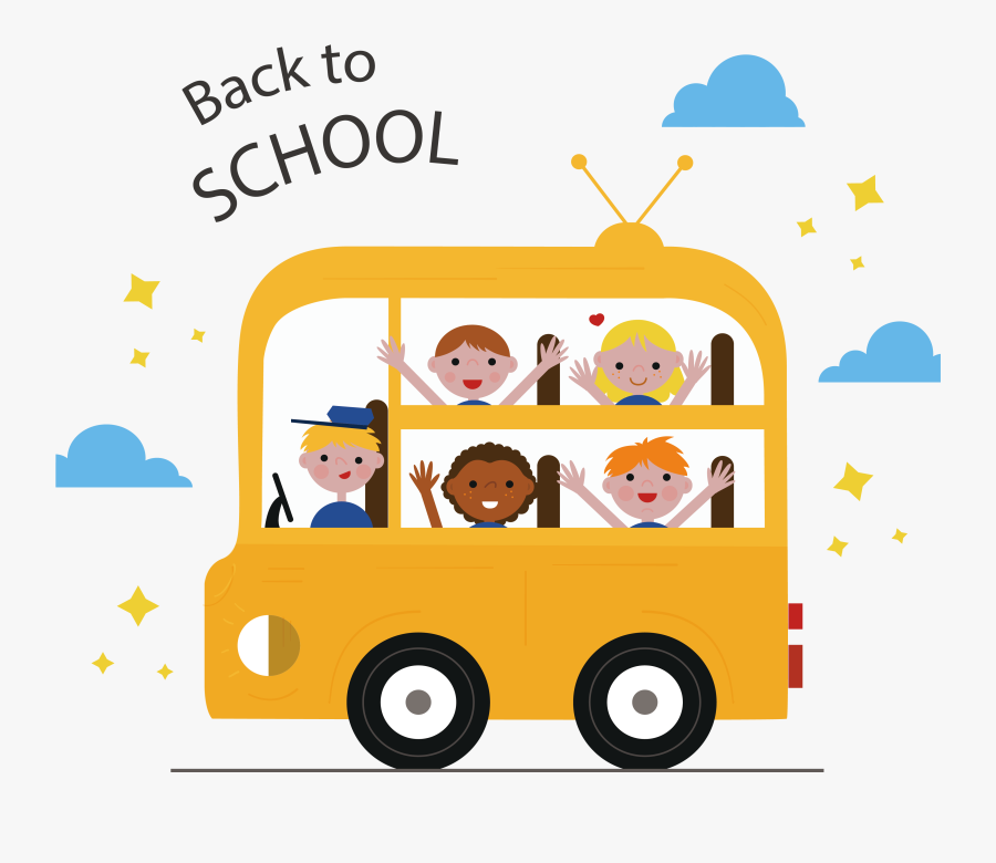 Bus School Child Euclidean Vector - Kids Bus Png, Transparent Clipart