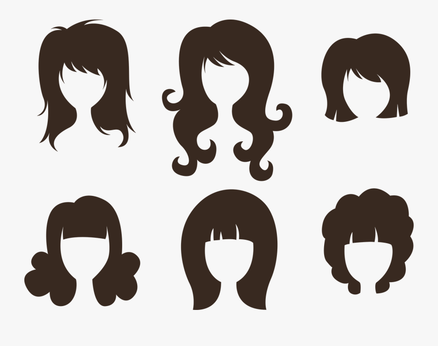 Comb Hairstyle Silhouette - Hairstyle Cartoon Png, Transparent Clipart
