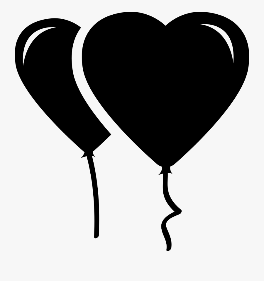 Balloon Svg Heart - Heart Shaped Balloon Vector, Transparent Clipart