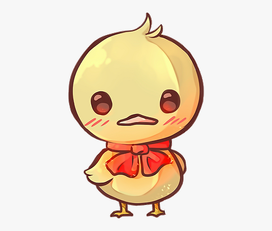 #duck #kawaii #challenge #cute #duckling #yellow #red - Kawaii Cute Cartoon Duck, Transparent Clipart