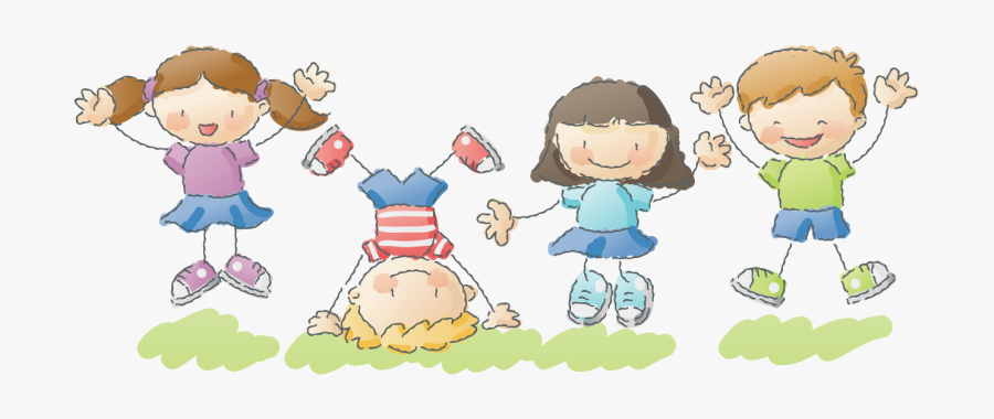 Jumping Clipart Chilren - Kids Background, Transparent Clipart