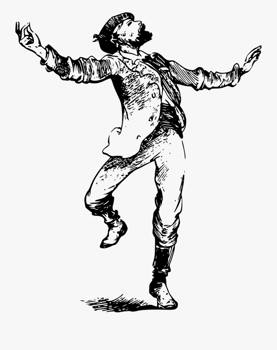 People Clipart Dancing Dance - Vintage Dancing Man, Transparent Clipart