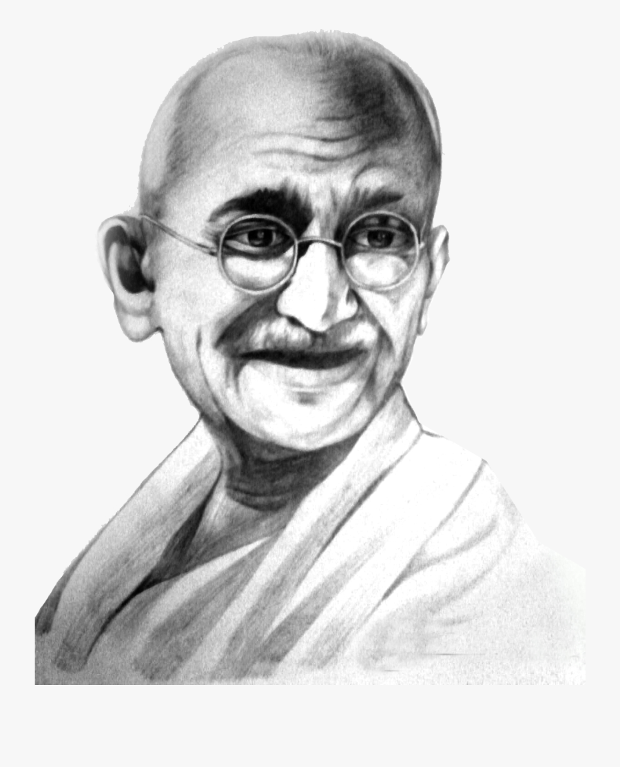 Mahatma Gandhi Png Clipart - Best Gandhiji Pencil Sketch, Transparent Clipart