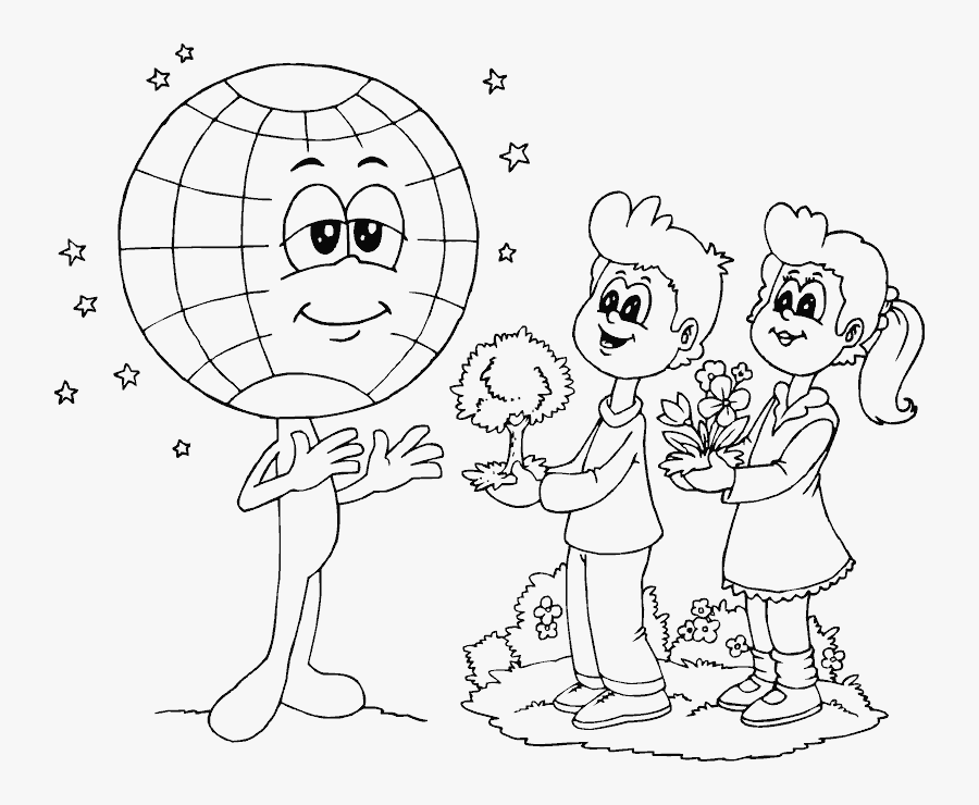 Save The Earth Printable Coloring Pages - Save The Earth Coloring Page, Transparent Clipart