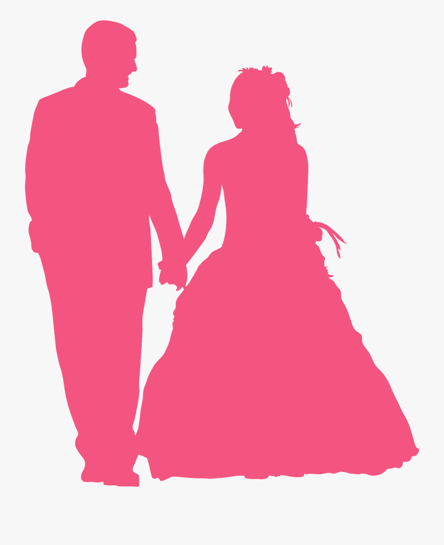 Married Couple Silhouette Png, Transparent Clipart