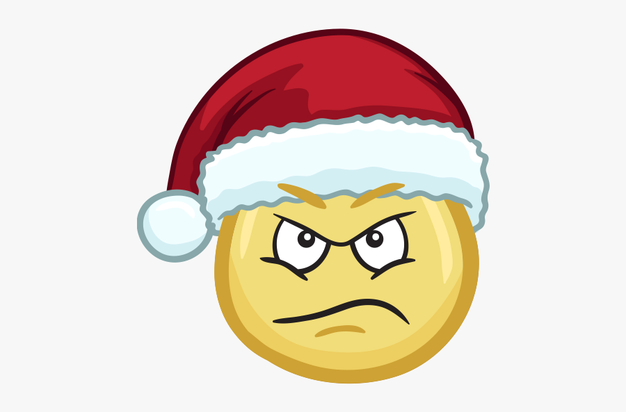 Merry Christmas Emojis - Indignant Clipart, Transparent Clipart