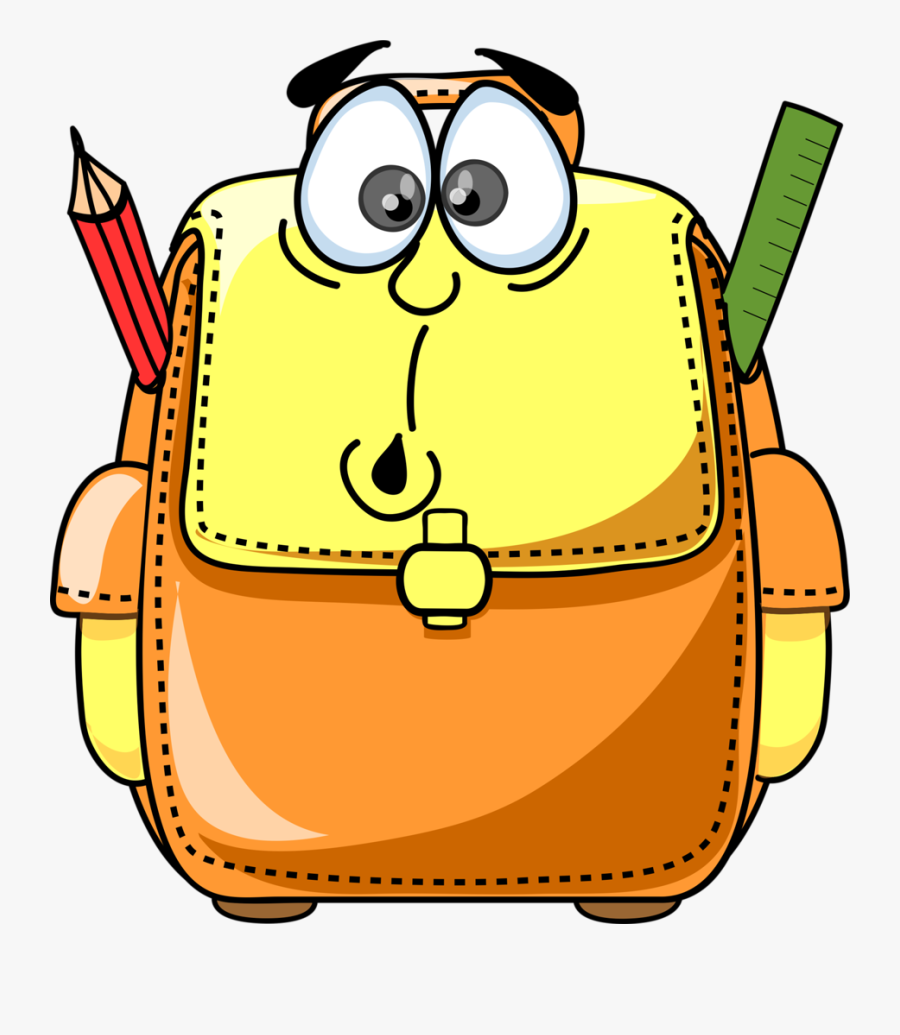 Crayon Clipart Dj Inkers - Cartoon School Bag Clipart, Transparent Clipart
