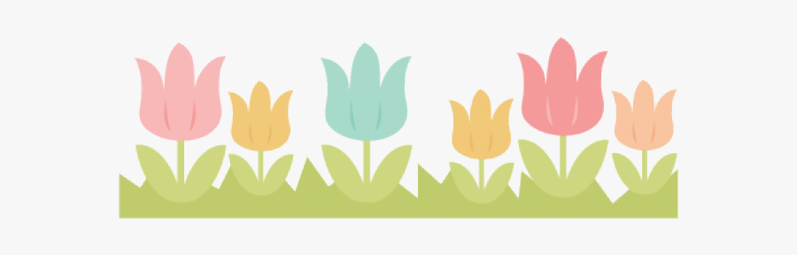 Spring Borders - Easter Flowers Clipart Cute, Transparent Clipart