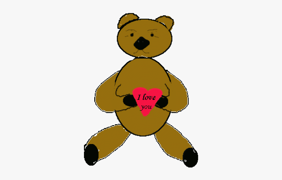Free Vector Love Bear Clip Art - Love Bear, Transparent Clipart