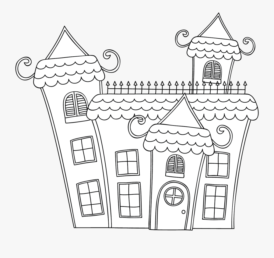 Drawing Halloween Haunted House - Drawing, Transparent Clipart