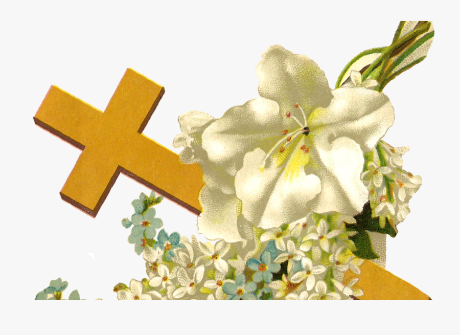 Cross Clipart Lily - Cross With Flower Png, Transparent Clipart
