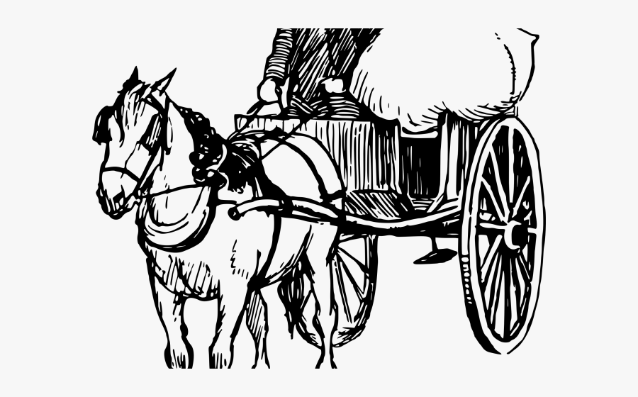 Transparent Horse Drawn Wagon Clipart - Horse Cartclipart Png, Transparent Clipart