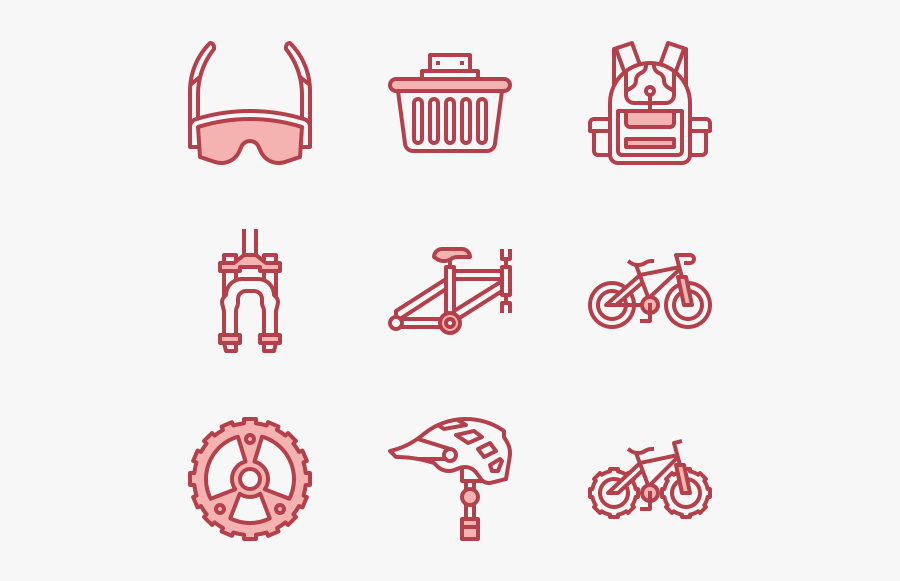 Bike Icons, Transparent Clipart
