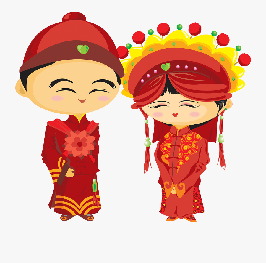 Groom Clipart Fairytale Wedding - Chinese Wedding Illustration Png, Transparent Clipart