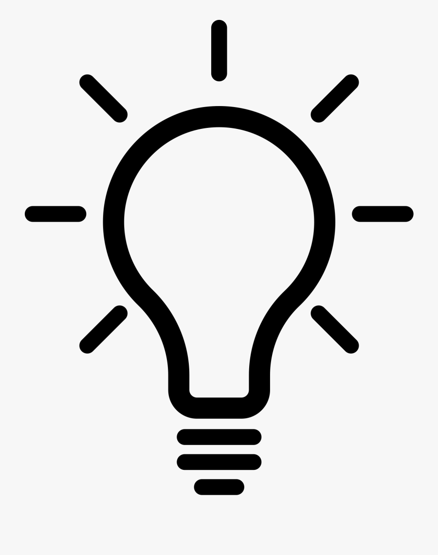 Transparent Background Light Bulb Icon Png, Transparent Clipart