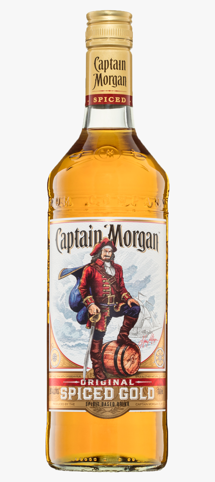 Captain Morgan Spiced Gold, Transparent Clipart