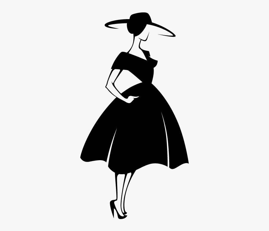 Fashion Model Silhouette - Fashion Illustration Silhouette Png, Transparent Clipart