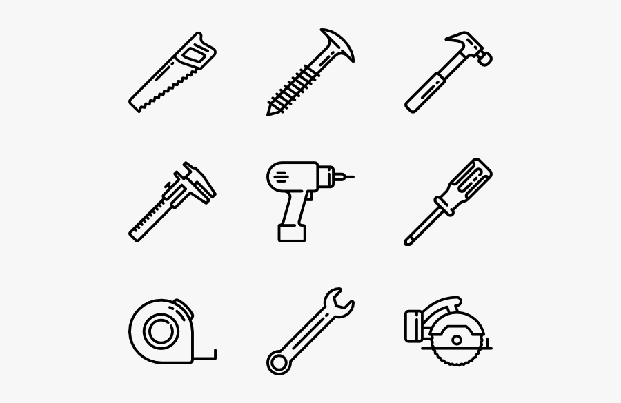 Carpentry Diy Tools - Icon, Transparent Clipart
