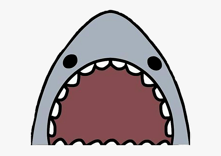 #shark #bite #mouth #freetoedit - Cartoon Shark Stickers, Transparent Clipart