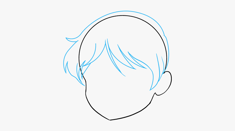 How To Draw Anime Girl Face - Sketch, Transparent Clipart