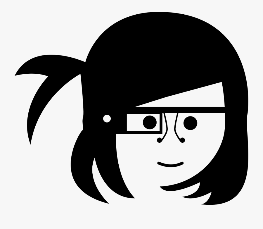 Girl Face With Google Glasses - Icono De Mujer Con Lentes, Transparent Clipart