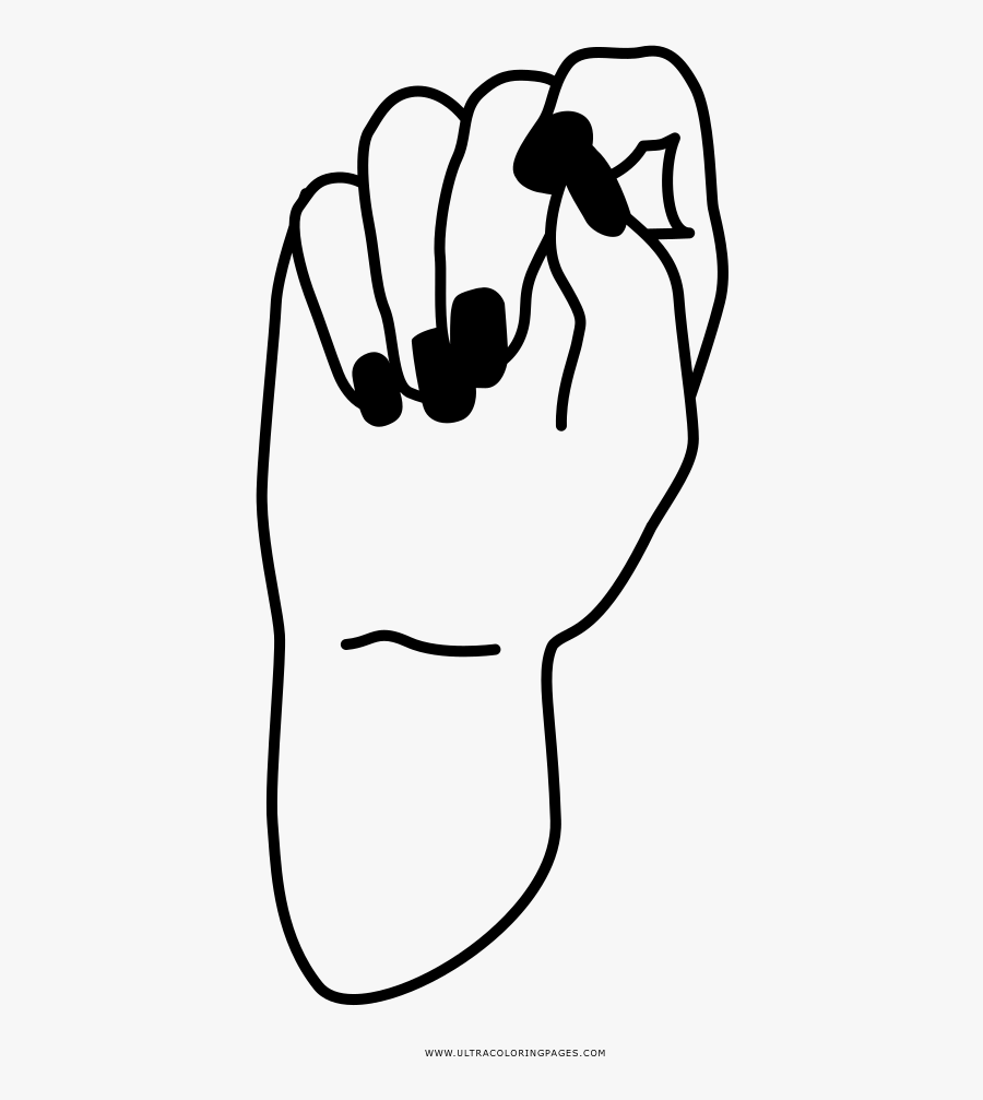 Nails Coloring Page - Nails Icon Black And White, Transparent Clipart