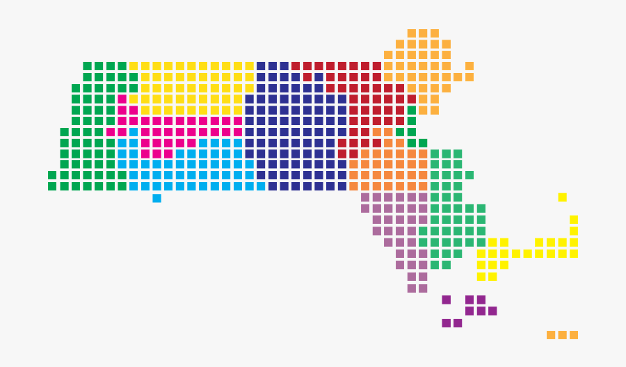 Color Map Of Massachusetts - Pixel Map Of Russia, Transparent Clipart