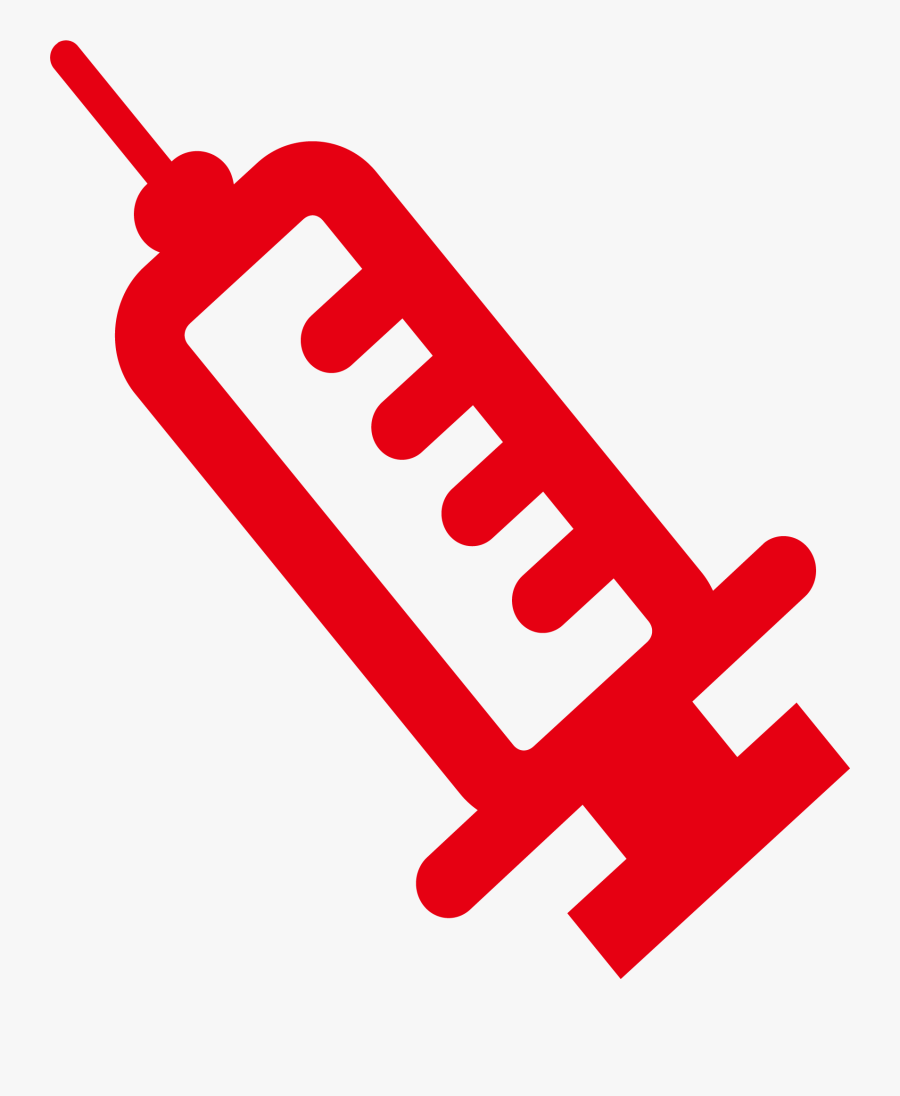Vector Syringe Red Medical Symbol - Hepatitis B Clipart, Transparent Clipart