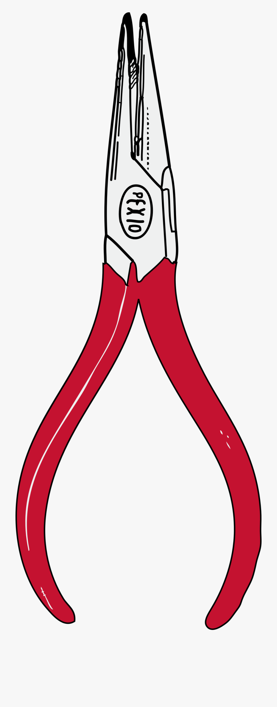 Clipart - Needle Nose Plier Clipart, Transparent Clipart