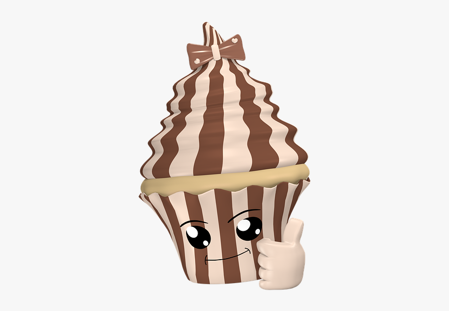 Cupcake, Kawaii, Emoticon, Emoji, Face, Smiley - Illustration, Transparent Clipart