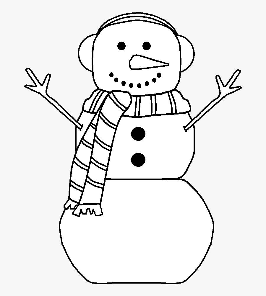 Snowman Black And White, Transparent Clipart