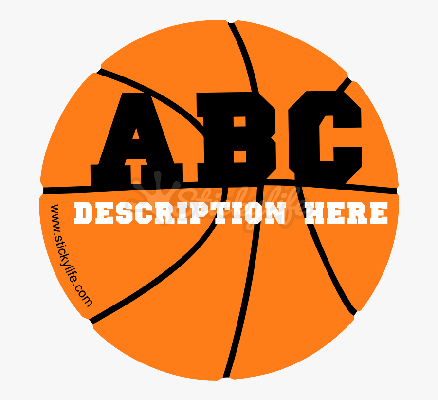 Basketball Vinyl Decal - Circle, Transparent Clipart