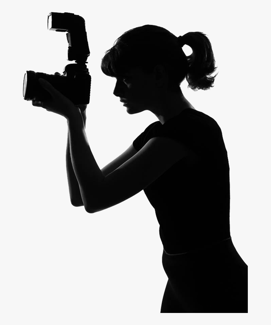 Silhouette Stock Photography Photographer Royalty-free - Female Photographer Silhouette Png, Transparent Clipart