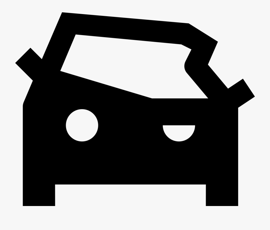 Crashed Car Icon, Transparent Clipart