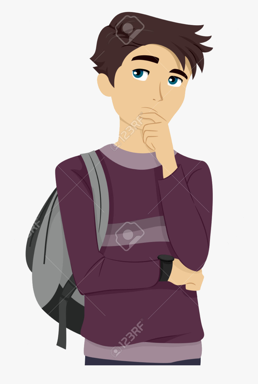 College Student Thinking Clipart Abeoncliparts Cliparts - College Student College Clipart, Transparent Clipart
