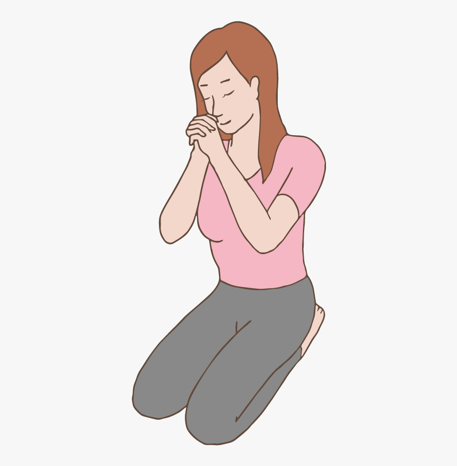 A Woman Praying - Face De Mulher Orando Png, Transparent Clipart