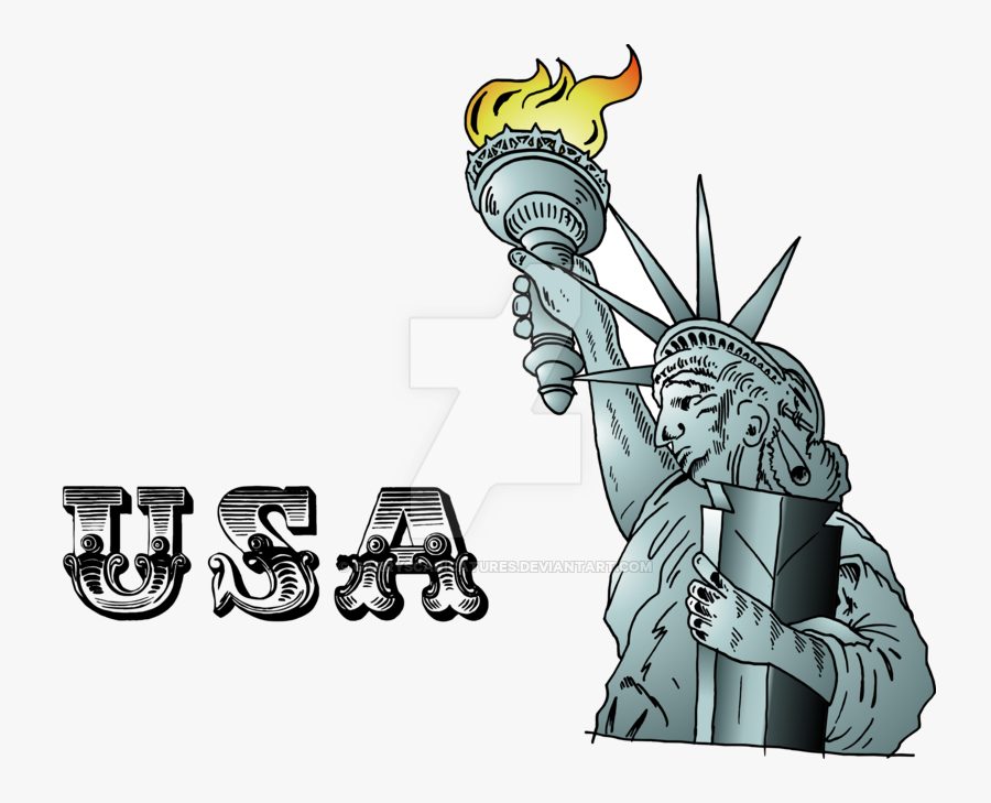 Liberty Drawing Cartoon - Cartoon, Transparent Clipart