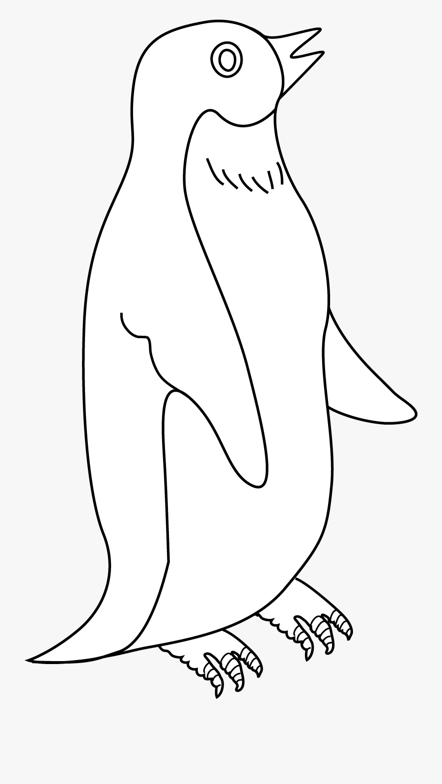 Black And White Penguin Clip Art Free - Cartoon, Transparent Clipart