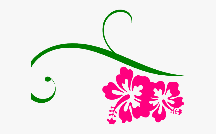 Pink And Green Swirls - Flowers Png Vector Swirls, Transparent Clipart
