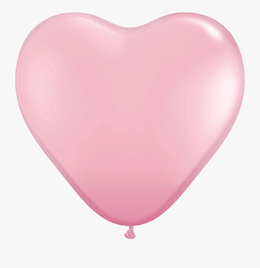 Pink Heart Latex Balloon, Transparent Clipart