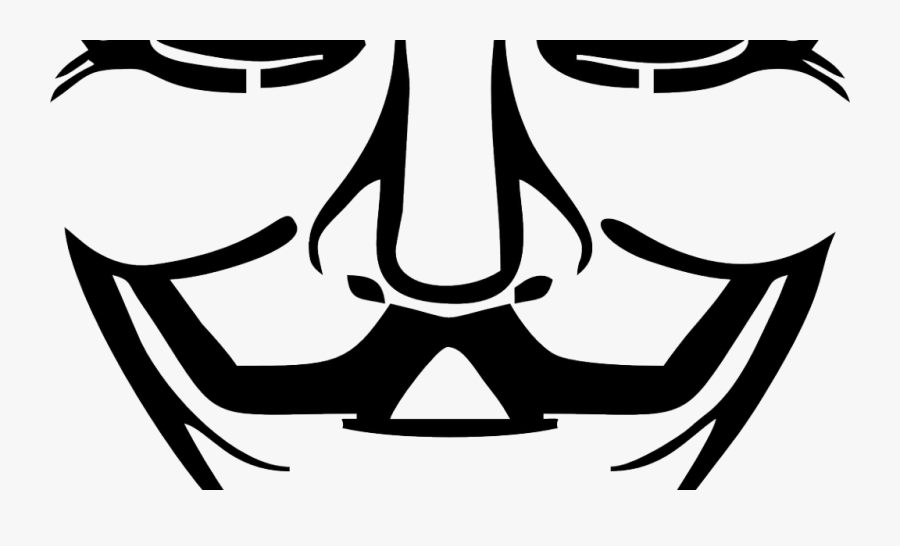 Guy Fawkes Mask Logo, Transparent Clipart