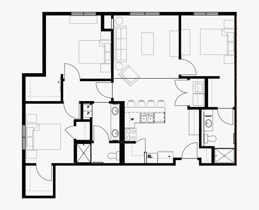 Floor Plan, Transparent Clipart