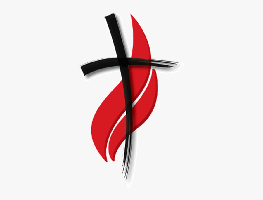 United Methodist Cross And Flame, Transparent Clipart