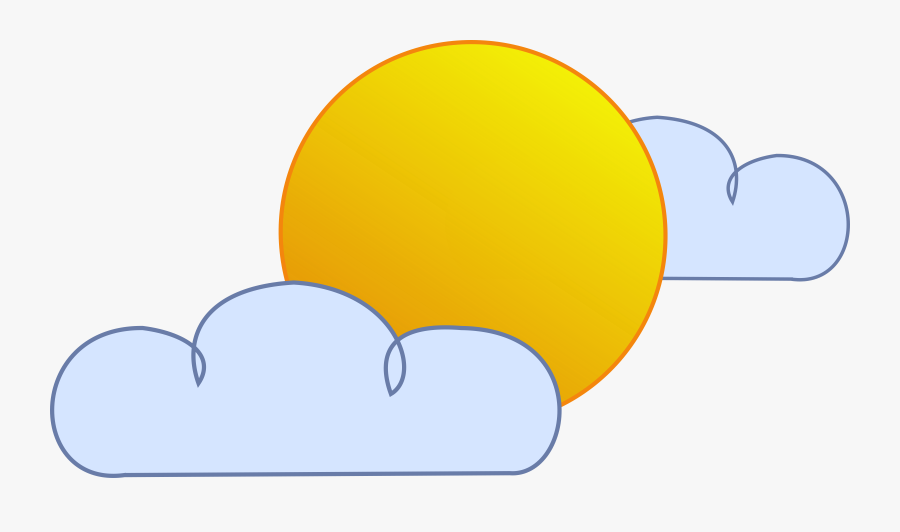 Sunny Cloudy Weather Clipart - Cloud, Transparent Clipart